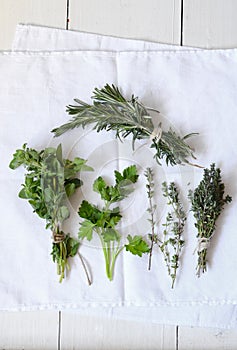 Mixed fresh herbs