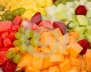 Mixed fruit background