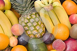 Mixed fruit closeup