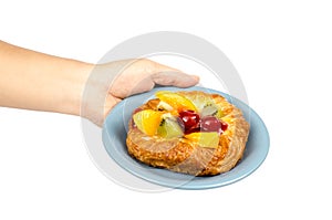 Mixed fruit Danish pastry