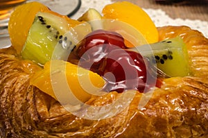 Mixed fruit Danish pastry