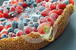 Mixed fruit of the forest cake