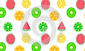 Mixed fruit fruits composition pattern Summer poster, banner