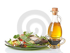 Mixed Greens Salad With Oil And Vinegar