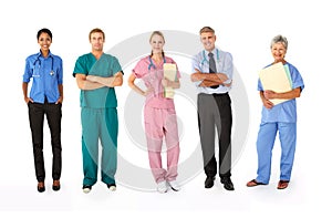 Mixed group of medical professionals