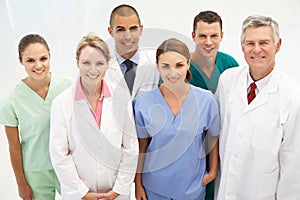 Mixed group of medical professionals