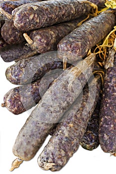 Mixed home-made sausages