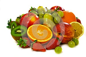 Mixed juicy fruits photo