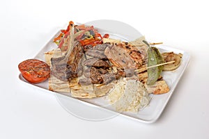 Mixed Kebab ( shish meatball lamb chop ) photo