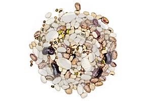 Mixed Legumes over white background