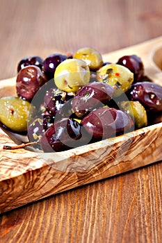 Mixed marinated olives