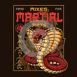 Mixed martial arts club vintage print