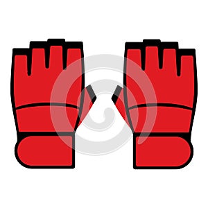 Mixed martial arts equipment: sparring gloves photo