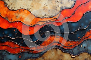 Mixed media painting with digital technology