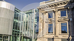 Mixed of New and Old Architecture of the Bibliothèque Maisonneuve in Montreal