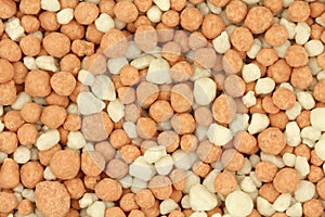 Mixed nitrogen fertilizer granules background