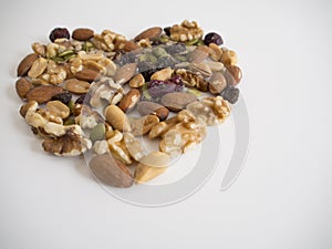 Mixed Nuts in Heart Shape