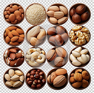 Mixed Nuts Illustration, Healthy Snack Variety