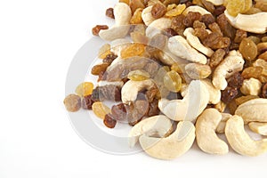 Mixed nuts and raisins