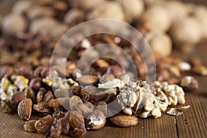 Mixed nuts and raisins