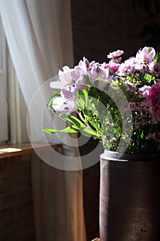 Mixed pink flowers