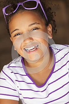 Mixed Race African American Girl Child Sunshine Sunglasses