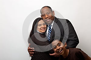 Mixed Race Couple being Photo Bombed by Son