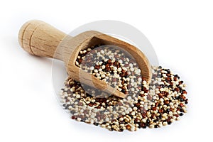 Mixed raw quinoa