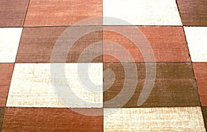 Mixed rectangles floor tile texture background,brown and white