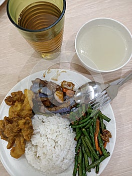 Mixed rice. B40 food. Malaysia food