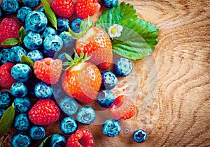 Mixed ripe autumn berries