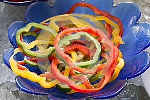 Mixed salad on a bowl