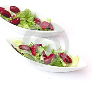 Mixed salad with kidneybeans