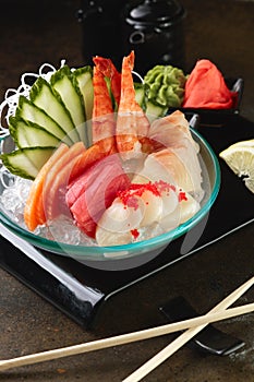 Mixed sashimi, big sashimi plate.