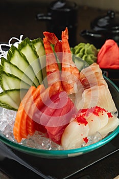 Mixed sashimi, big sashimi plate.