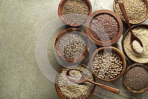 Mixed of Seeds and cereals background
