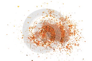 Mixed spices isolated on white background. Garlic fennel paprika carrots pepper basil celery, parsley, marjoram, onion
