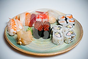 Mixed sushi plate