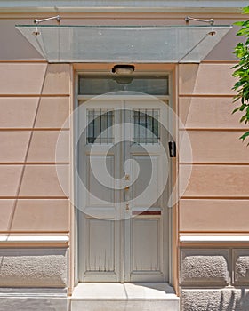 Mixed traditional and modern design contemporary house entrance door