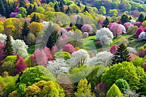 Mixed Tree Forest in Spring