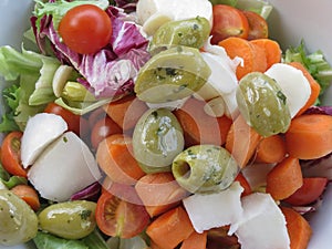 Mixed vegan salad photo