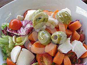 Mixed vegan salad photo