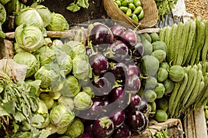 Mixed vegetable on display