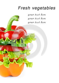 Mixed vegetable sliced