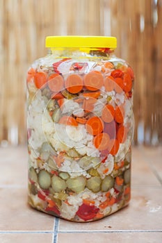 Mixed vegetable winter pickles salad