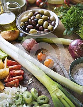 Mixed vegetables food photography recipe idea