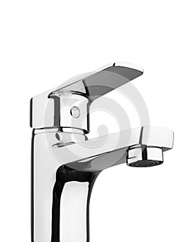 Mixer cold hot water. Modern bathroom faucet. Bathroom tap