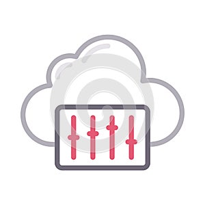 Mixer colour line vector icon