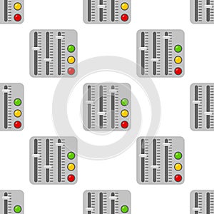 Mixer or Equalizer Icon Seamless Pattern