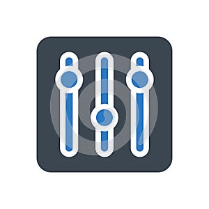 Mixer  glyph flat icon